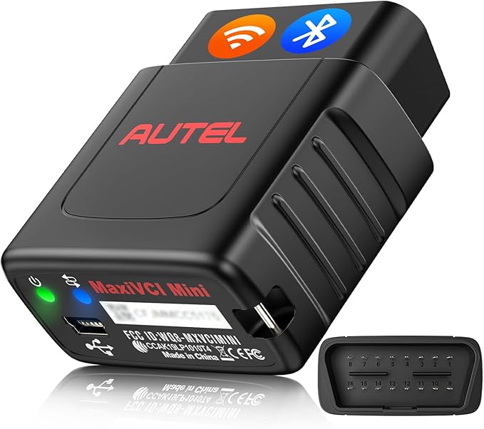 Autel MaxiSys MaxiVCI VCI Mini OBD2 Adapter Connector, 2026 Vehicle Wireless Diagnostic Interface, Work w/Autel Scanner