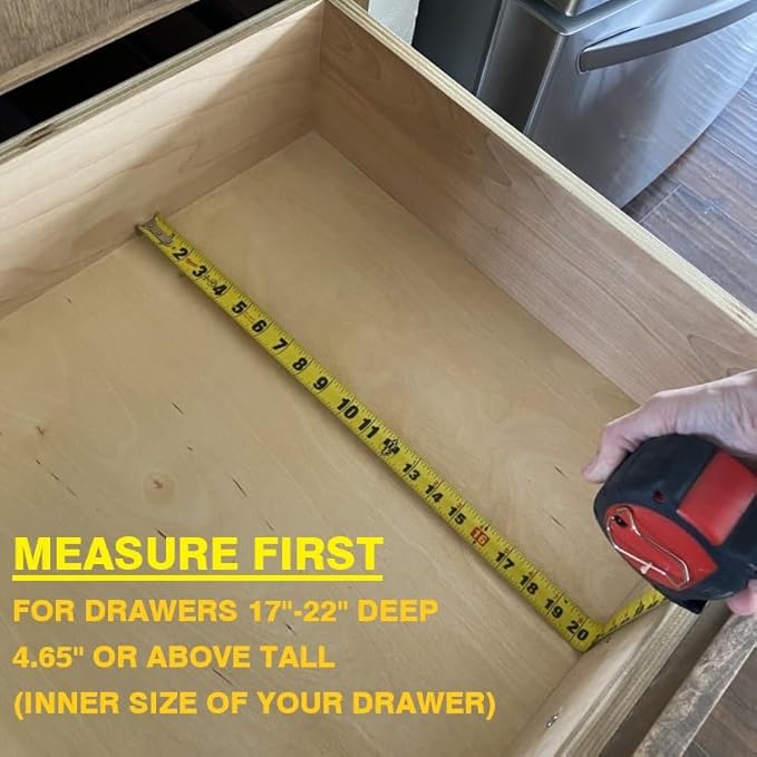 Fabsome Dresser Drawer Organizers 6 Pack, 4.65'' High Adjustable from 17-22‘’ Bamboo Drawer Dividers for Clothing Baby Clothe