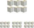 Amazon Basics Collapsible Cube Storage Organizer Bins, 24-Pack, 10.5 x 10.5 x 11 inches, Chevron Grey
