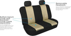 FH Group Car Seat Cover Rear Set Striking Striped Car Seat Covers with Rear Split Bench, Universal Fit Interior Accessories f