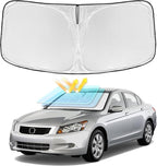 for Honda Accord 2008-2012 Windshield Sun Shade - 4 Layers Car Sunshades for Front Windows Shade Cover Custom Fit Accord 8th Gen Sun Visor 250T Retractable Shade Blocks UV Rays Car Accessories