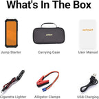 Autowit Super Capacitor Jump Starter, 12V Batteryless Portable Jump Box, Jumper Cables for 8.0 Gas&4.0 Diesel Car, Portable