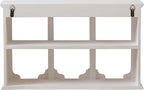 SOFE Vintage Rustic Floating Shelves for Wall White, 3-Tier Wall Shelf 24 Inch Long, Wood Shelving Unit for Bathroom Kitchen 