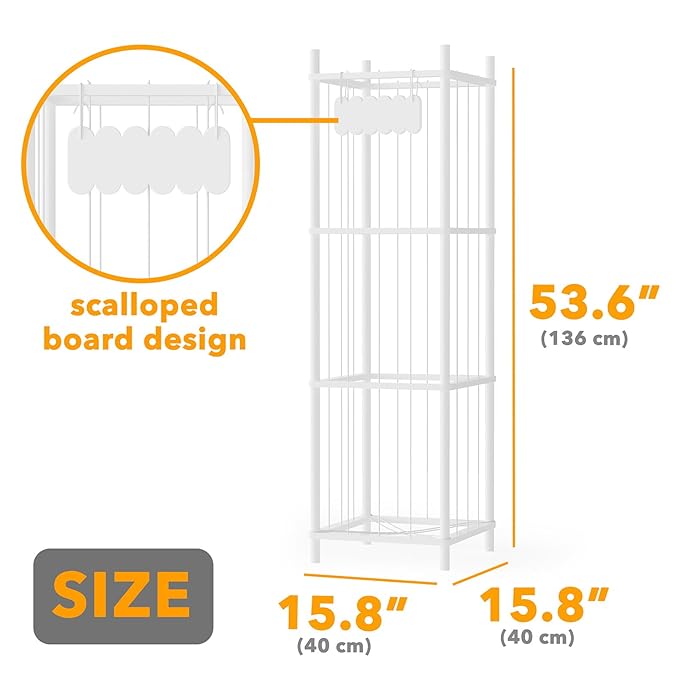SpaceAid Stuffed Animal Storage Organizer, Wood Animals Zoo Toy Plushies Storage Holder, Large Capacity Plush Toy Cage for Pl
