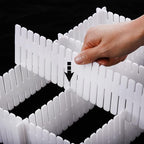 Foraineam 48Pcs Drawer Dividers, Adjustable DIY Grid Divider White Storage Organizer Separator, Socks Underwear Scarves Makeu