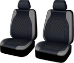 AUTOFAN Premium Universal Pu Leather Car Seat Covers - Front Seats, Airbag Safe, Water-Resistant Durable Vinyl, Fits 95% of C