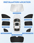 Sunshades for Honda CRV 2023-2025 2026 CR-V Accessories Windshield Sun Shade Side Rear Window Shade Cover Sun Visor Shield Privacy Protection Keep Vehicle Cool Black 8PCS