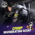 Chemical Guys Galactic Scent Air Freshener and Odor Eliminator, 16 fl oz with 3 Pack of Hanging Air Fresheners (Great for Car