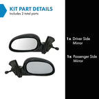 TRQ Driver and Passenger Side Mirror Assembly Set Manual Foldaway Paint to Match Smooth Compatible with 1992-1995 Honda Civic