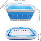SAMMART 42L (11 gallon) Collapsible Plastic Laundry Basket - Foldable Pop Up Storage Container/Organizer - Space Saving Hampe
