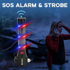 SINSEN Car Safety Hammer Flashlight, Tactical Emergency Rescue Tool, LED High Lumens Rechargeable Solar Powered Escape Kit, W