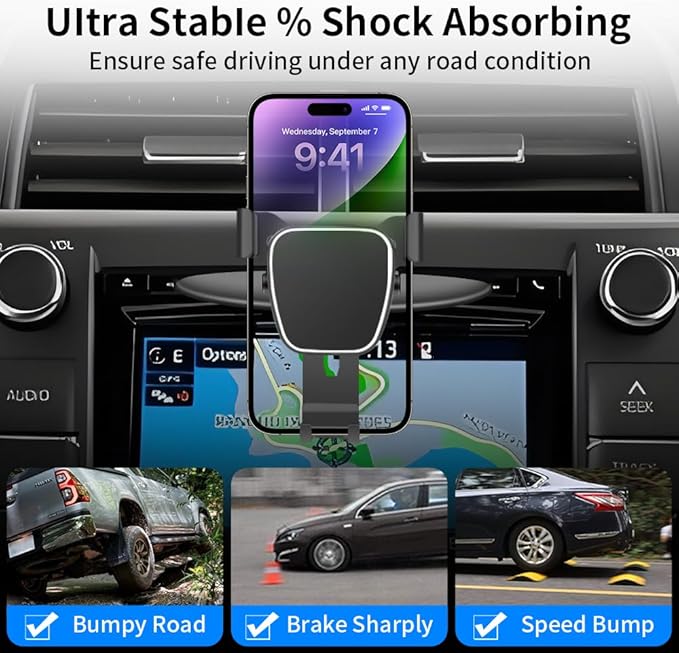 Car Phone Mount Holder For Toyota Camry 2002-2017，Corolla 2000-2019，RAV4 2001-2018 Auto Accessories Navigation Bracket Interior CD Slot Mount Mobile Cell case【Not Fit Center Console Without CD Player】