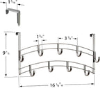 LYNK Professional® Home™ Over Door Hooks Rack - 9 Hook Over Door Hanger - Over Door Towel Rack - Hanging Towels or Clothes - 