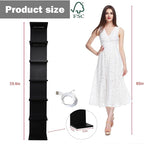 7-Tier Wall Shelf with 10 RGB Lighting Modes, Multifunctional Wall Mounted Vertical Display Floating Shelf for Bedroom Living