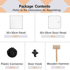 C&AHOME Cube Storage Organizer with Doors, 8-Cube Shelf, Closet Cabinet, DIY Plastic Modular Bookshelf, Storage Shelves Ideal