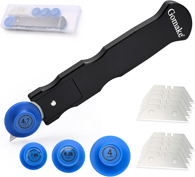 Gomake Vinyl Wrap Cutter Car Coating Film Window Tint Cutting and Trimming Alloy Roller Positioning Knife Paperback Slitter Knife Car Wrap Film Vinyl Gap-Cutter for Car Wrapping,Wallpaper Pasting