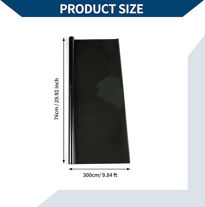 Car Window Tint Film Window Privacy Film Car Carbon 2PLY PET 9.84 ft x 29.92 Inch 1 Pc Green VLT 14% IRR 63% UVR 94%