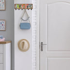 Key Holder Wall Mount Love You Bye Key Holder Hook Rack Organizer Hanger with 6 Hooks for Wall Express Love Art Sign Decor fo