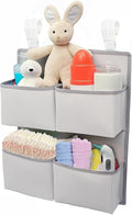 Hanging Diaper Organizer for Crib/Playard/Bassinet/Playpen – Hold 80+ Diapers - Changing Table Diaper Holder - Hanging Diaper