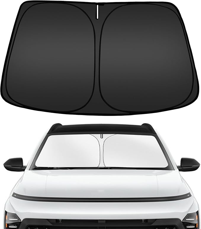 ARISMOTOR Windshield Sun Shade for Hyundai Kona 2024-2025 2026, Custom Fit Foldable Front Window Sunshade Sun Visor Protector, Block UV Rays Keep Your Car Cooler