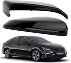 Passenger Side Mirror Cover Replacement for Honda Civic 2016-2021, Insight 2019-2021 - Right Side Mirror Covers, Rear View Mirrors Cap Black