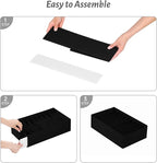 4 Packs T-shirt Drawer Organizers for Clothing,10 Grids Compartment Wardrobe Storage Box, Washable Clothes Organizer for Fold
