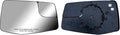 Replacement Passenger Right Side Door Mirror Glass Flat Heated with Convex Blind Spot Glass For Chevrolet Silverado and GMC Sierra 1500 from 2019 to 2023