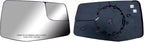 Replacement Passenger Right Side Door Mirror Glass Flat Heated with Convex Blind Spot Glass For Chevrolet Silverado and GMC Sierra 1500 from 2019 to 2023