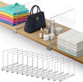 12 Pack Acrylic Shelf Dividers for Closet 11x7.9 Inch – Acrylic Dividers for Shelves Clear Closet Shelf Separators for Purses