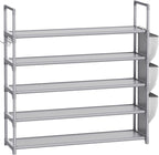 VILICK Shoe Rack for Closet Shoe Organizer Space Saver Storage for 20-25 Pair Shoe Shelf with Hook and Side Pocket Free Stand