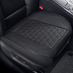 Black Panther Luxury Faux Leather Car Seat Cover Front Bottom Seat Cushion Cover, Anti-Slip and Wrap Around The Bottom, Fits 