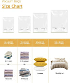 Vacuum Storage Bags for moving, Vacuum Seal Bags for Memory Foam, Latex, Clothing & Bedding, Space Saver Bags for Organizatio