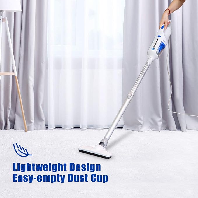Vacmaster Corded Stick Vacuum Cleaner 2 in 1 Ultra-Lightweight 14Kpa Power Suction Handheld Vacuum Cleaner with Washable HEPA