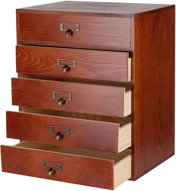 Large Wooden Drawer Rustic Desk Organizers and Accessories Wooden Storage Dox with Drawers Paper Storage Drawer Wood File Org