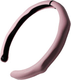 Quick Install Sporty Perforated Pink Nappa Leather Steering Wheel Cover with Black Stripe Universal fit 14½" to 15" Car SUV Pickup Pink for Wife