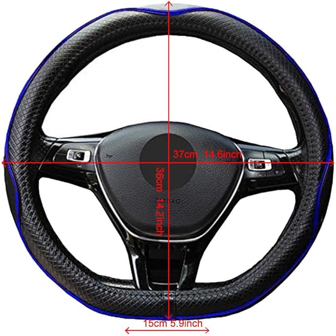 Mayco Bell Flat Bottom Steering Wheel Cover Anti-Slip,Safety,Soft,Breathable,Durable,Full Surround,Comfortable Grip Microfibe
