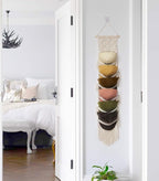 Boho Baseball Cap Hanger-1 Pack-Macrame Hat Organizer for Ball Caps Holder Over Door, Hat Rack for Wall, Cap Rack for Decorat