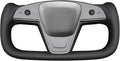 MEWANT Hand Stitched Tesla Model S Yoke Real Leather Steering Wheel Cover Wrap for Tesla Model S 2021-2023 / Model X 2021-2023 Tesla Yoke Steering Wheel Accessories(3D Style)