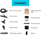 BLACK+DECKER Shop Vacuum Wet and Dry, 4 Gallon 5.0 Peak HP Wet/Dry Vacuum, Quiet Operation with Muffler, Long Reach Cleaning 