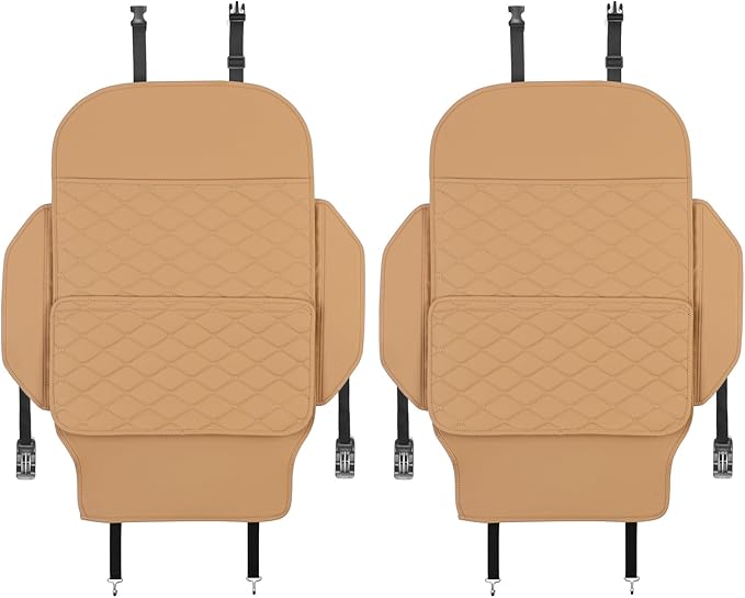Seat Back Protector + Large Capacity Pocket Storage Organizer,Preventing the Impact of Children Stepping on the Seat Backrest (Orange)
