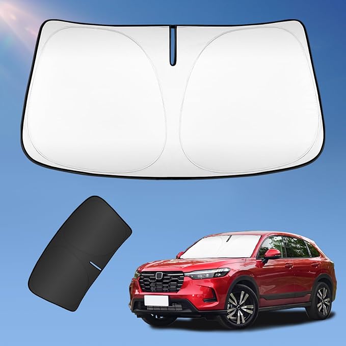 Sun Shade Sunshade for Honda HR-V 2026 2025 2024 2023 HRV Windshield Cover, 4-Layers Sun Shield 250T Silver Coating Sun Visor Foldable Window Shade Blocks UV Rays Car Accessories
