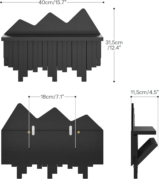 HOOBRO Wall Hooks with Shelf, Coat Rack with Shelf Wall-Mounted, Entryway Wall Key Holder, Hat Rack for Walls, Purse Hanger f