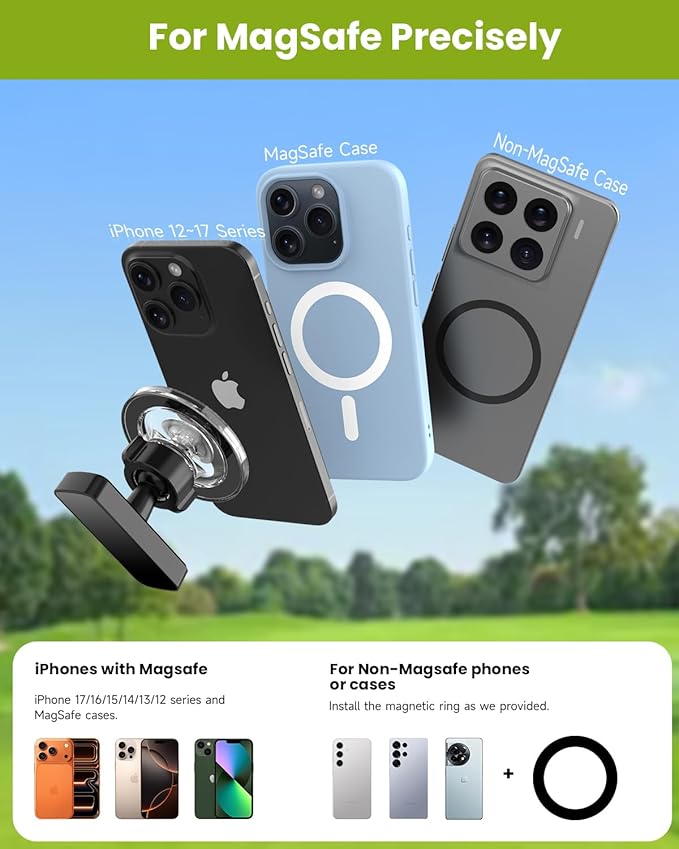 Magnetic Golf Cart Phone Holder, Golf Accessories Gifts for Men Dad Husband Unique, 360° Rotation Phone Mount for Golf Cart, Birthday Golf Gifts for Men Him Boyfriend, Golfers Must Haves Gadgets 2026