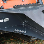 Titan Attachments Skid Steer Ice Scraper with Down Pressure, Pivoting Center Point, and Replaceable Notched Disc - Move Forward, Backward, and Side to Side for Efficient Snow and Material Removal