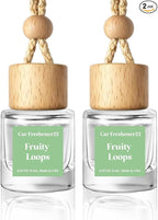 HoogaLife Car Air Freshener Diffuser 2 Pack Hanging Fruit Loops Car Air Freshener for Women 45+ days Long Lasting Fragrance M