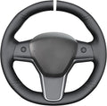 MEWANT Hand Stitched Steering Wheel Cover for Tesla Model 3 2017-2023 / Model Y 2020-2023 for Tesla Model 3/Y Accessories