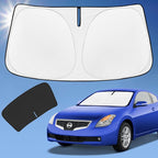 Sun Shade Sunshade for Nissan Altima Windshield Cover, 4-Layer Front Window Shade Custom fit Altima 2008-2012 Sun Visor 240T Retractable Shade Shield Blocks UV Rays Cooler Car Accessories