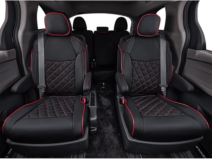 EKR Sienna Seat Covers for 2011-2020 Toyota Sienna LE,XLE, SE,XLE Premium 2nd Row 4/2/4 Split,8 Seats,Waterproof Car Seat Cov