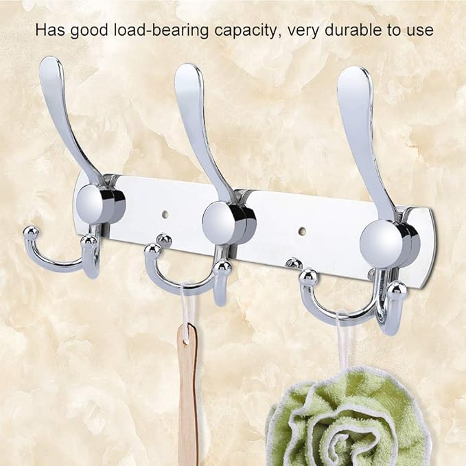 Stainless Steel Wall Hooks for Clothes, Multifunctional Towel Hat Rack Organizer, Wall Mounted Coat Rack Durable Hangers for 