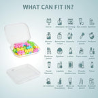 YQBRAO Hard Sided Clear Zipper Case for Storage- Professional-Grade Plastic Clear Zipper Pencil Case,Toy Storage Bins, Toilet